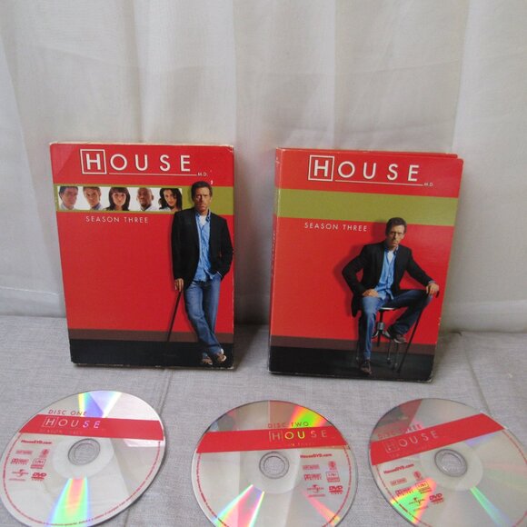 House MD DVD Set Season 3 4 Disc Slip Cover Medical Comedy TV Series - Picture 3 of 7